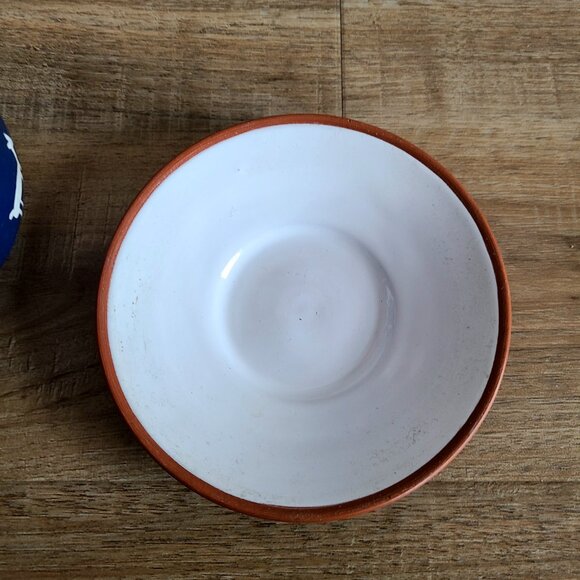 Peru red clay handmade hand painted tea/coffee cup with saucer. - Picture 5 of 6